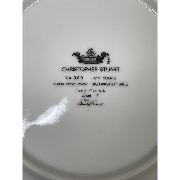 Christopher Stuart IVY PARK 8-1/4”Rimmed Salad/Soup Bowl Japan ~Set Of 4 - Picture 12 of 16